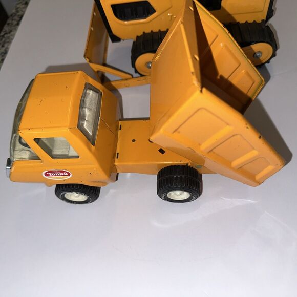 70's tonka trucks vintage (Lot Of 3) Dump, Front End Loader And Bulldozer. - Picture 5 of 16